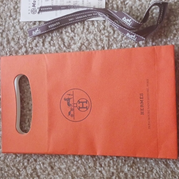 HERMES Small Shopping Bag and Ribbon Rare 2001 Edition Authentic - Picture 2 of 3